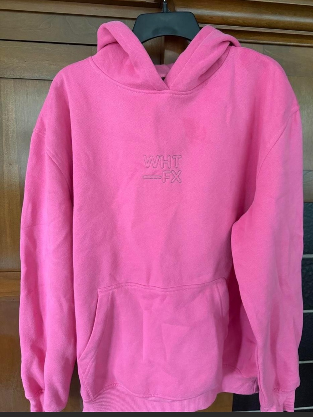 White Fox Boutique Hot Pink Embroidered Logo Hoodie